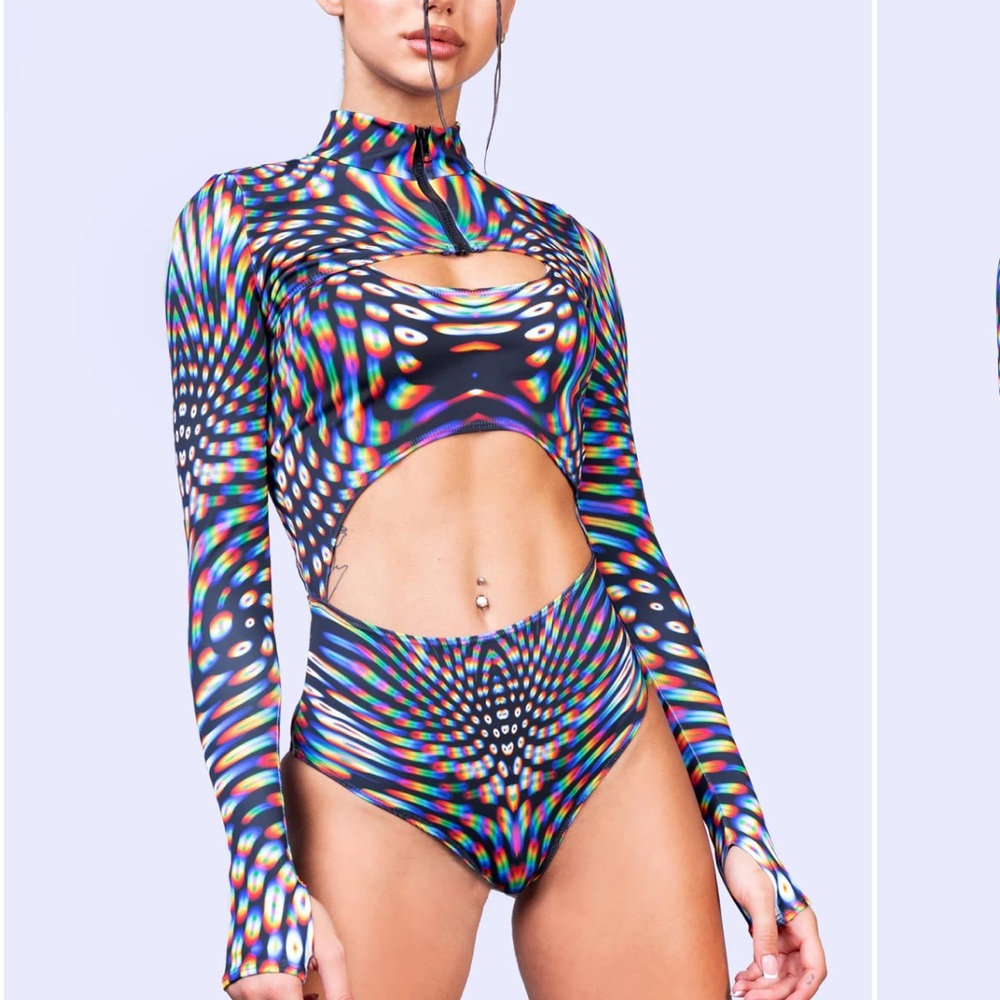 Badinka pulsar shrug 2 piece bodysuit